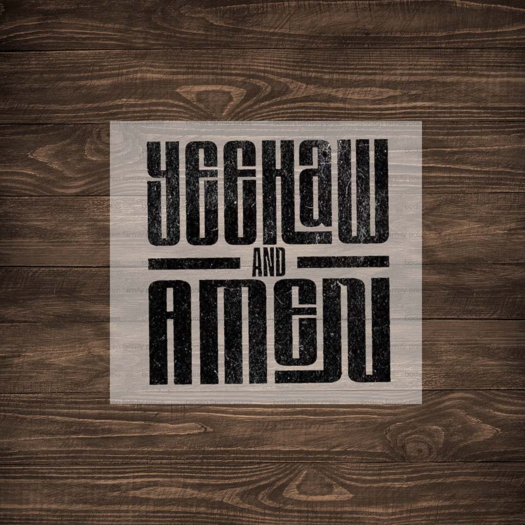 "Yeehaw & Amen" Retro Print