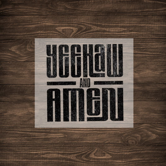 "Yeehaw & Amen" Retro Print