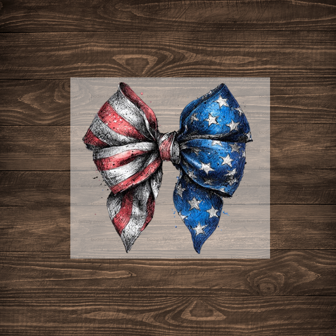 "Merica" Bow Print