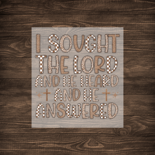 "I Sought The Lord" Print
